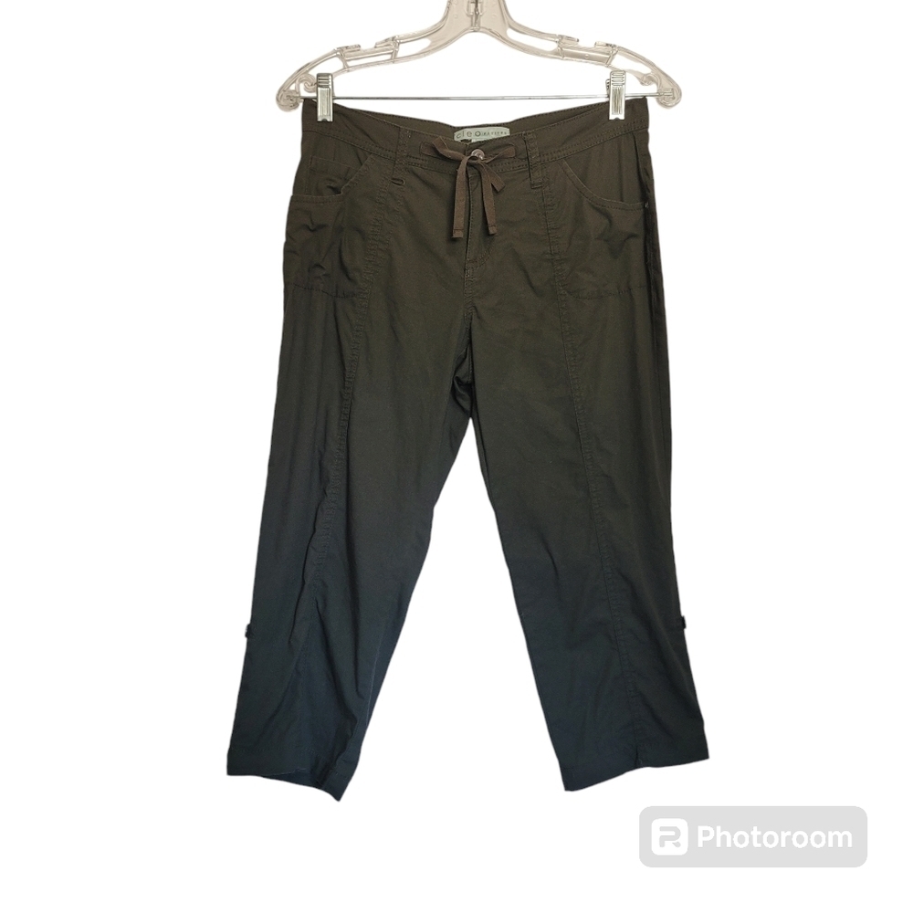 Cleo Petites Army Green Cargo Capri Size 2